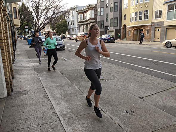 jogger wonders why I am out taking photos