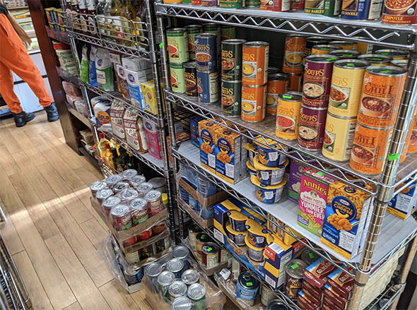 canned goods are well stocked at the moment