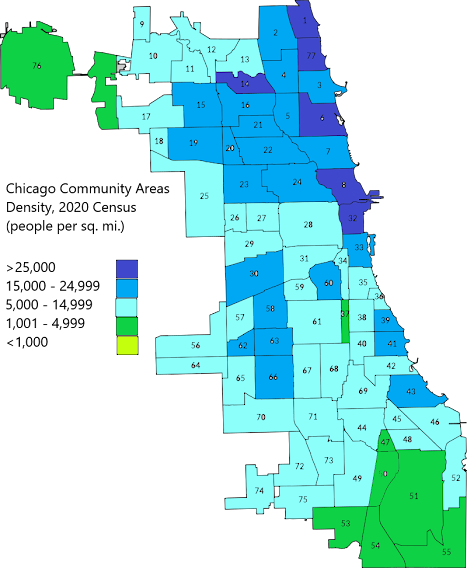 Chicago Population Density Map